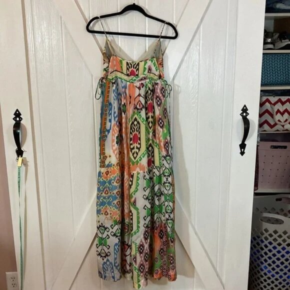 Johnny Was Silk Embroidered Colorful Patterned Maxi Dress - Picture 6 of 6